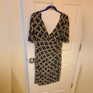 Ralph Lauren faux wrap knee length dress